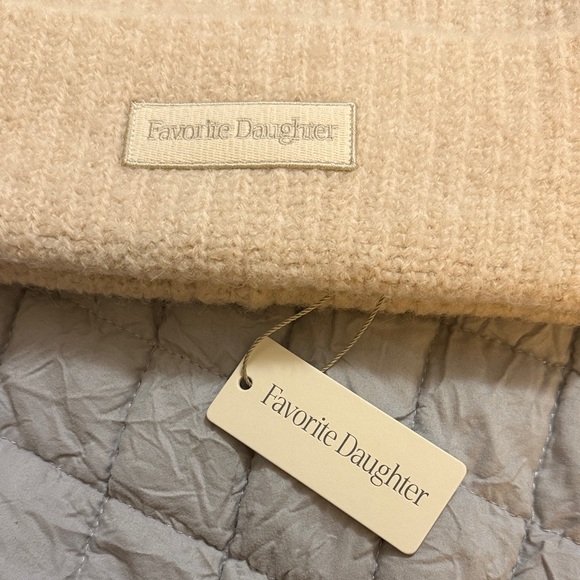 Favorite Daughter Ivory Logo Patch Rib Beanie - Picture 2 of 5